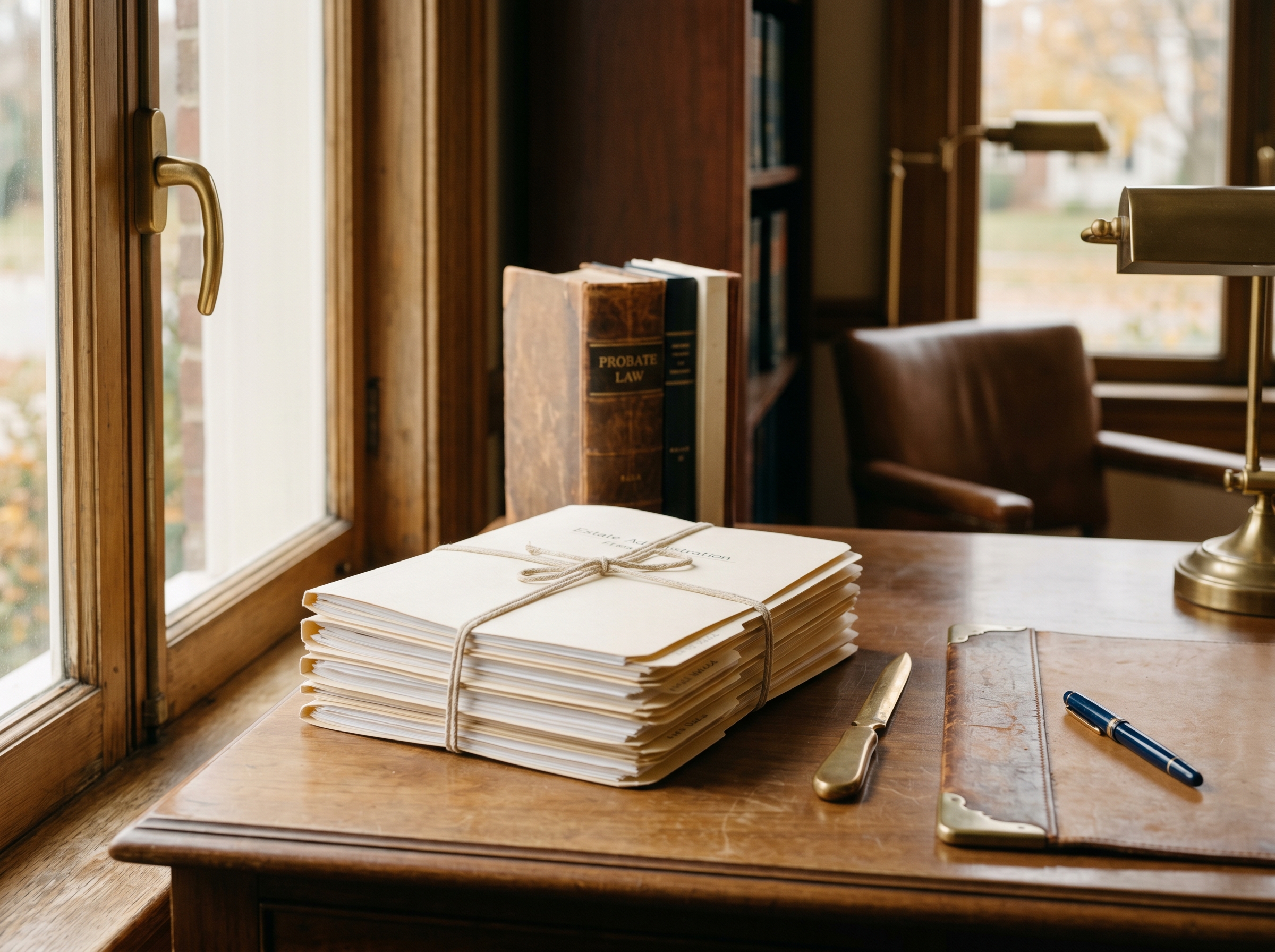 Estate documents and a fountain pen